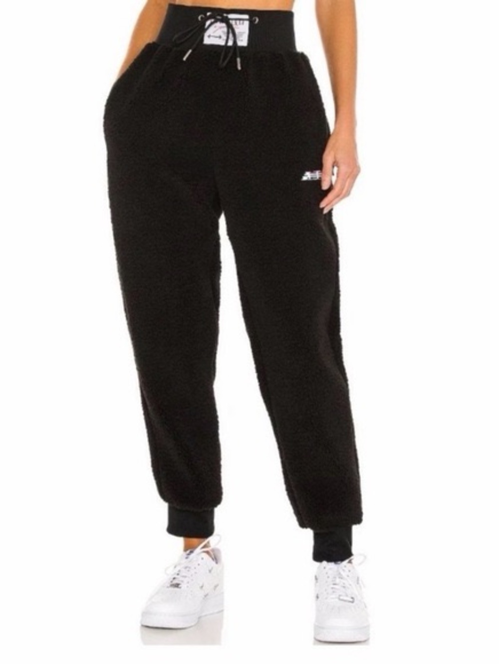 Adam Selman High Rise Jogger Pants with Elastic Drawcord Waist